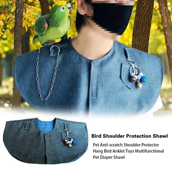 

Pet Anti-scratch Shoulder Protector Hang Bird Anklet Toys Multifunctional Pet Diaper Shawl For Parakeets Birds