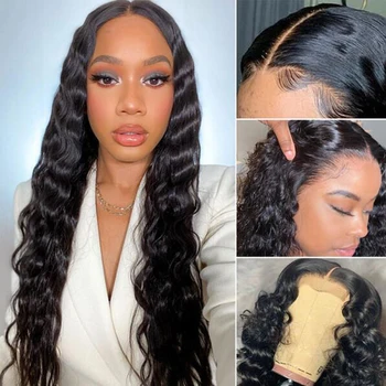 

Loose Deep Wave Wig 30 Inch Wig 13X6 Lace Front Wig Human Hair Wigs Pre Plucked 180 Density Remy Brazilian Hair Wigs