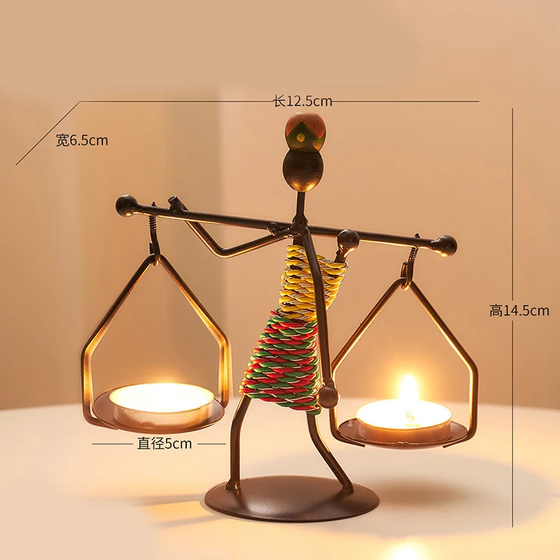 H0C Креативный подсвечник, железная домашняя отделка кухни, ресторан, романтический подсвечник, Рождество, Хэллоуин, бар, вечерние, Свадебный декор - Цвет: H0C