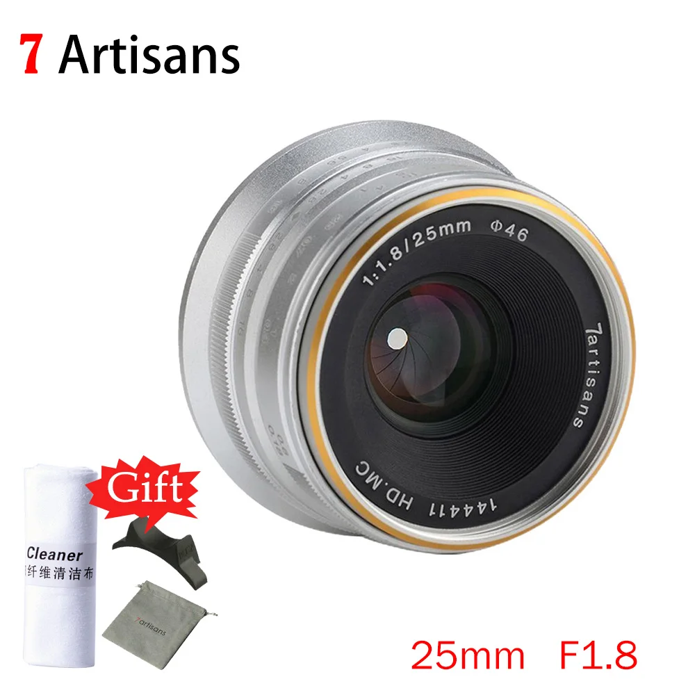 Объектив 7artisans 25 мм F1.8 Prime линзы с одним фокусом для E Mount Sony Canon Mout Micro 4/3 камер Olympus
