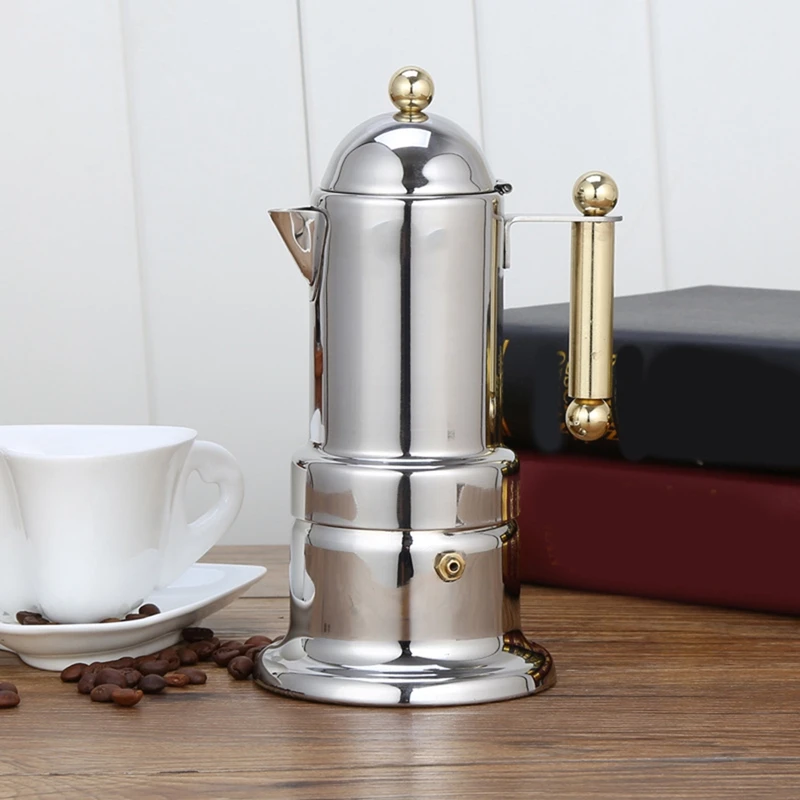 Кофейник из нержавеющей стали Mocha эспрессо латте фильтр для плиты Moka Кофеварка