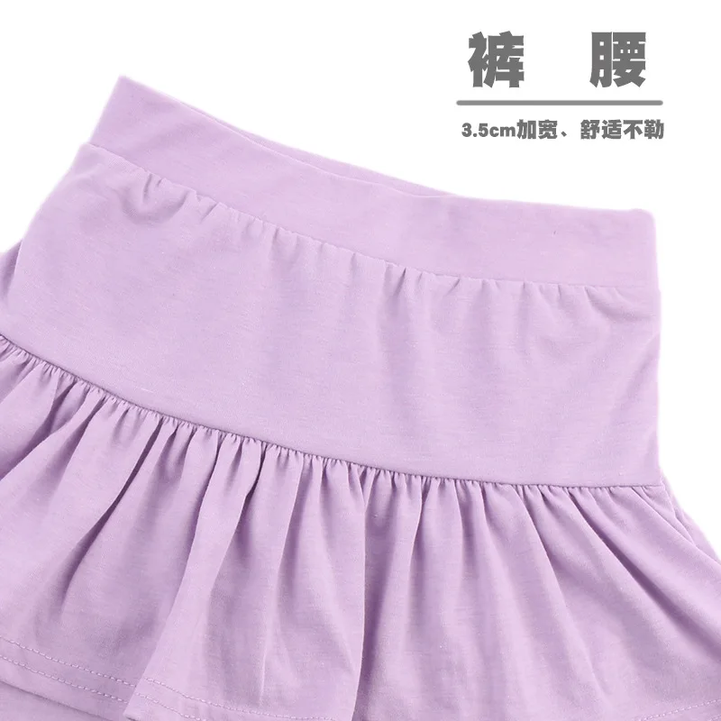 

Korean-style GIRL'S Leggings Summer GIRL'S Pants Capri Mock Two-Piece Culottes Thin Outer Wear Base