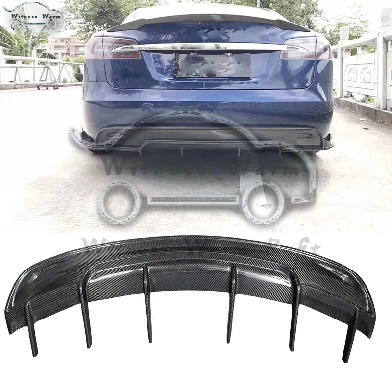 Диффузор для заднего бампера из углеродного волокна спойлер губ Tesla Model S 70D P85D 90D