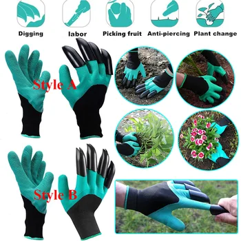 

Gardening Gloves With Claws ABS Plastic Garden Easy Raking Planting Dig Gloves Lawn Care Outdoor Living Yard Gifts D40