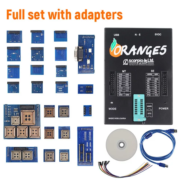 Программист Orange5 полный комплект OEM Orange 5 программист с полным адаптером и программным устройством аппаратное обеспечение+ Улучшенная функция - Цвет: full set