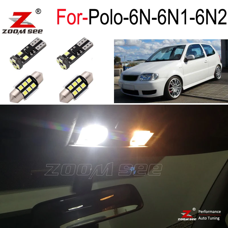 9 шт. Canbus без ошибок внутренний светодиодный купольный набор для чтения Polo 6N 6N1 6N2