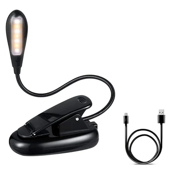 

Book Light, Reading Light, Rechargeable Book Light for Reading in Bed, Eye Protection LEDs Reading Lamp, Clip on Light