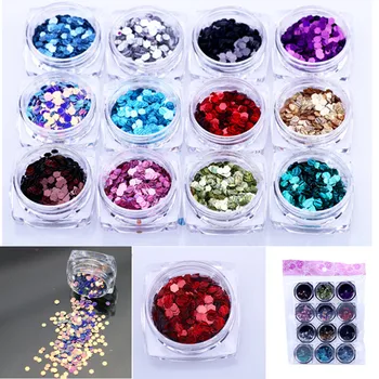 

best Nail Glitter Shiny Matte Shell colorful Nail Art Pigment Dust Powder Manicure Nail Decorations ap5d