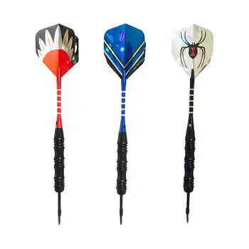 

3Pcs Black Dragon Dart Laser Tail Wing Dart Pin Soft Tip Darts Set with Case Green Aluminum Shafts Flights Professional