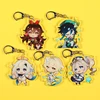 Anime Keychain Genshin Impact Venti Paimon Player Diluc Klee Man Key Chain for Womens Accessories Cute bag Pendant Key Ring Gift ► Photo 2/6