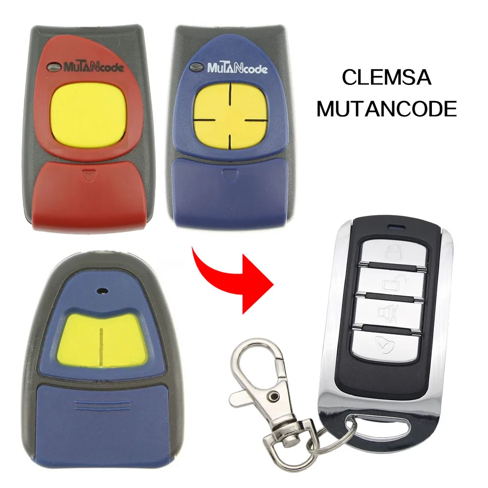 CLEMSA-mando a distancia para puerta de garaje, Control remoto de MUTAN, código MASTERCODE MV123, 433mhz