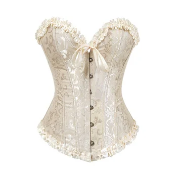 

Plus Size 6XL Body Shaper Tights Chest Corset For Women Waist Slimming Clothing Fashion Bow Lace Up Corset Floral Bustier