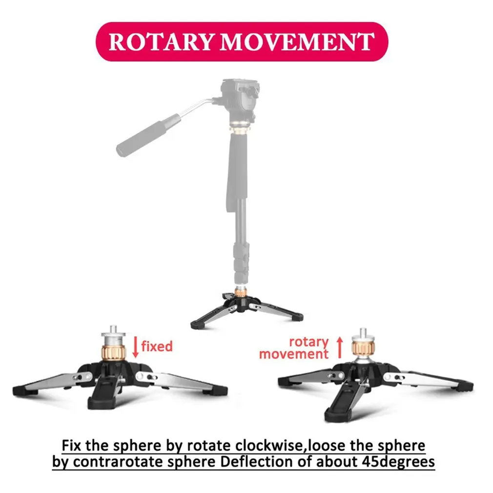 Универсальный монопод для видео подставка База монопод Штатив мини три опора для ног для DSLR монопод с винтом 3/8''