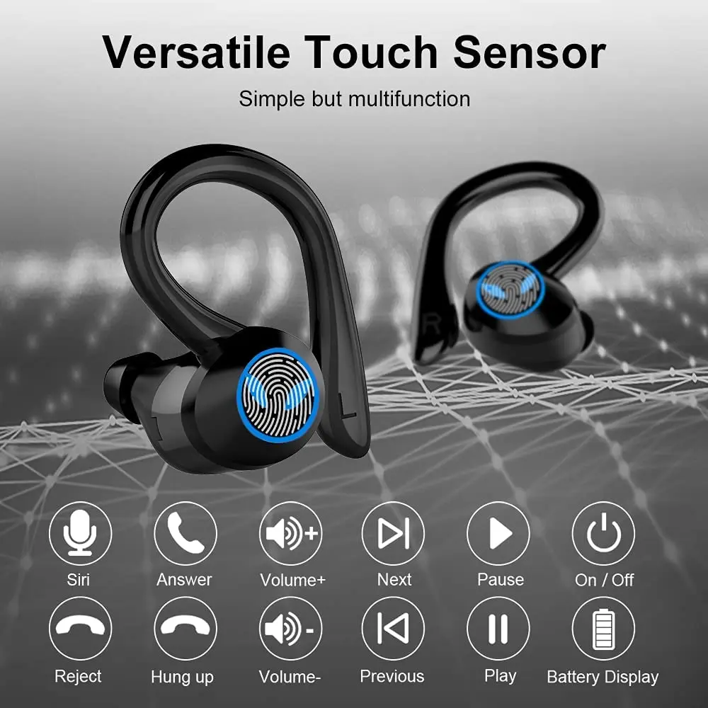 Fones de Ouvido sem Fio Tws com Display Led Fones de Ouvido 5.1 Compatíveis com Bluetooth Fones de Ouvido Ipx7 à Prova Dágua Estéreo hd Microfone para Xiaomi Iphone - Image 3