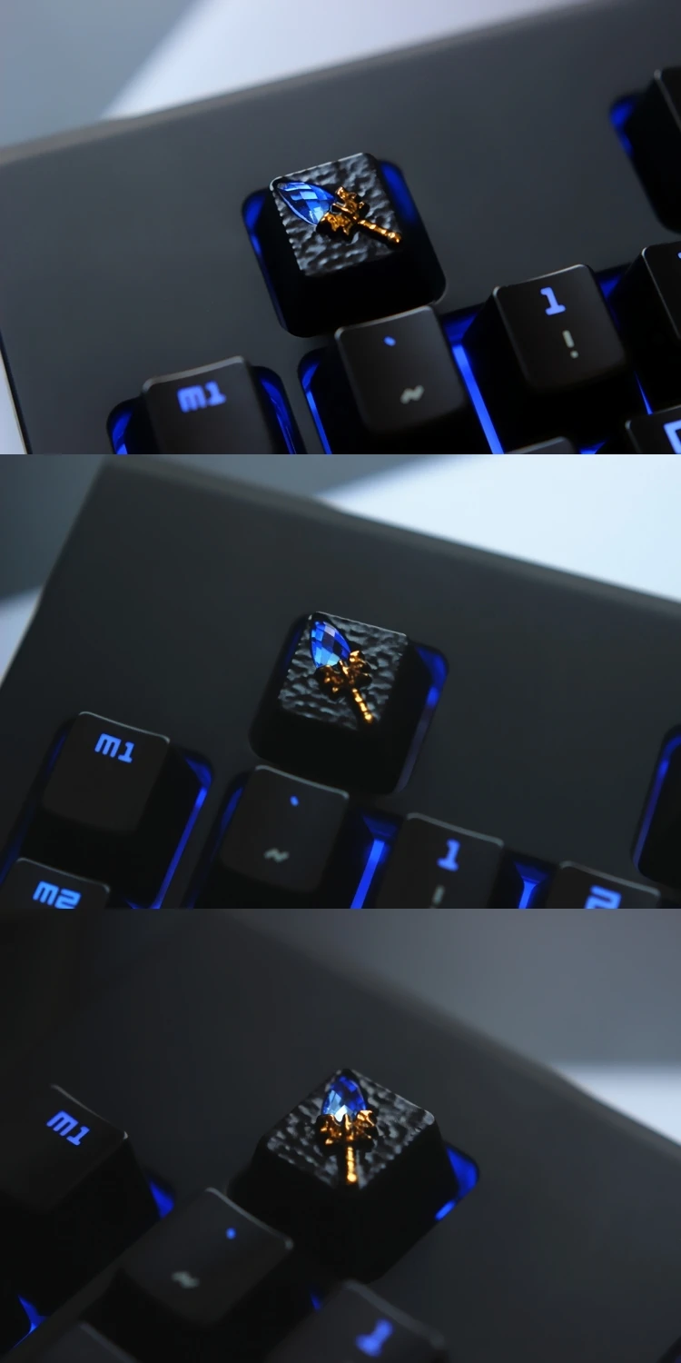 gaming computer keyboard 1pc Zinc Aluminium Alloy Key Cap Mechanical Keyboard keycap for LOL DOTA 2 OW R4 Height Stereoscopic relief soft keyboard for pc