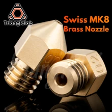 Trianglelab Swiss MK8 латунная насадка m6 нить 1,75 мм нить для 3D принтеров hotend J-head cr10 блок тепла ender3 hotend