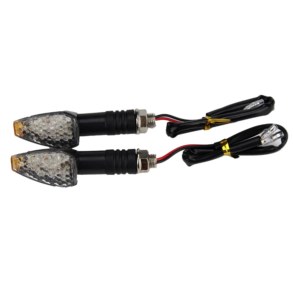 

kongyide car light 2pcs Mini Stalk Arrow Motorcycle LED Turn Signals Indicators Blinkers Lights Fit led car lights exterior