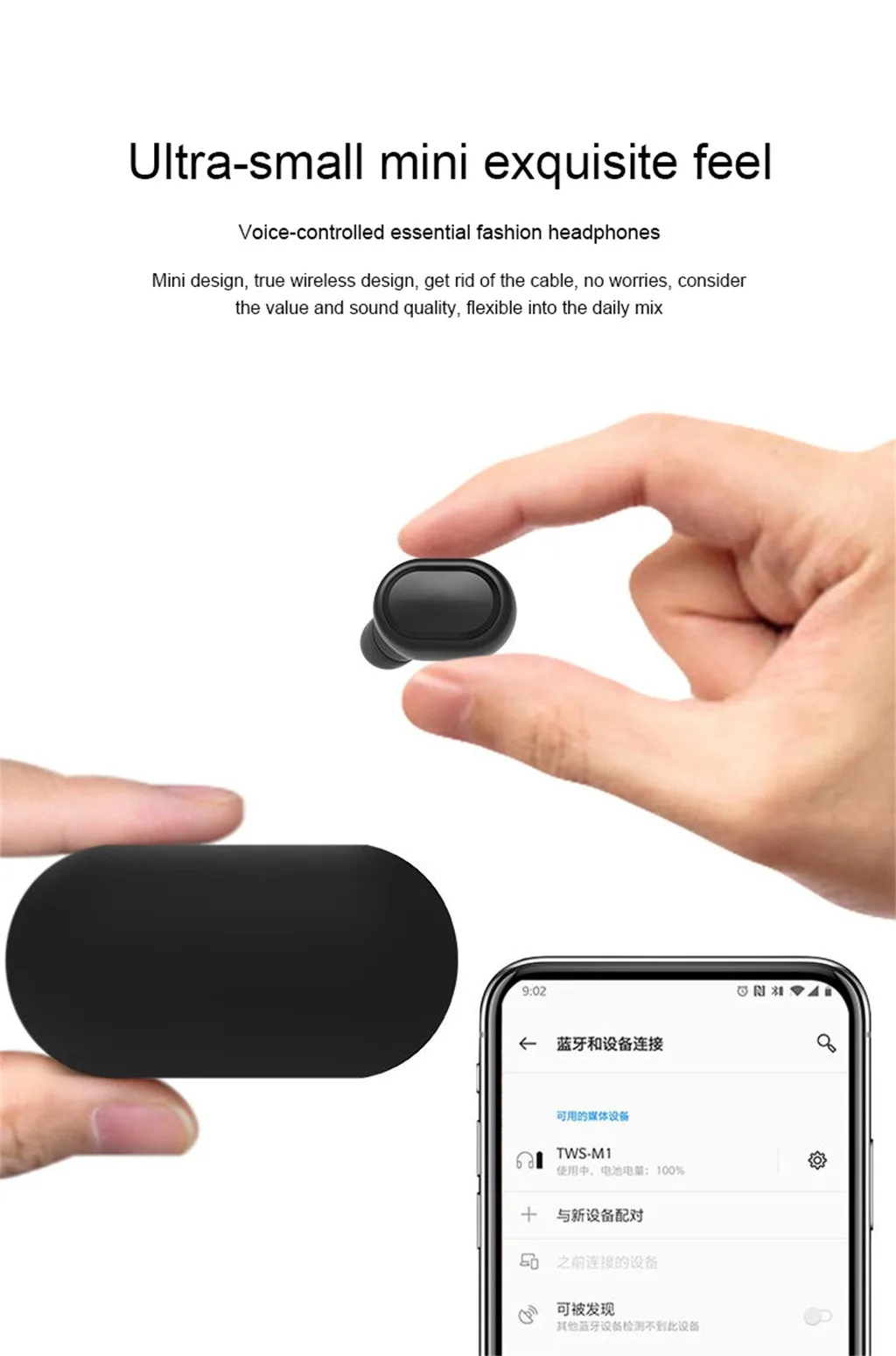 Wireless bluetooth headset