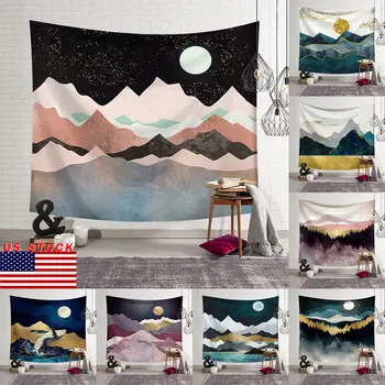 

Psychedelic Moon Mountain Wall Hanging Beach Towel Art Tapestry Dorm Home Decor high quality