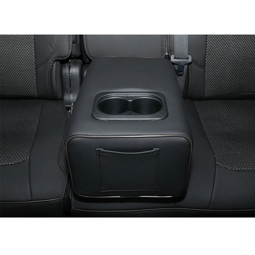 Copertura Per Console Centrale Auto In Pelle Con 2 Tasche | Mandark | Cuscino Bracciolo Protettivo Universale Per SUV E Berlina (Marrone)