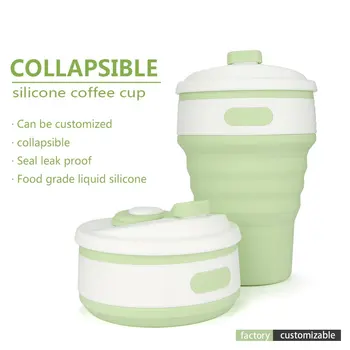 

Portable Collapsible Stylish Color Silicone Folding Retractable Mug Coffee Tea Squeeze Cup For Hiking Travel Outdoor Activities
