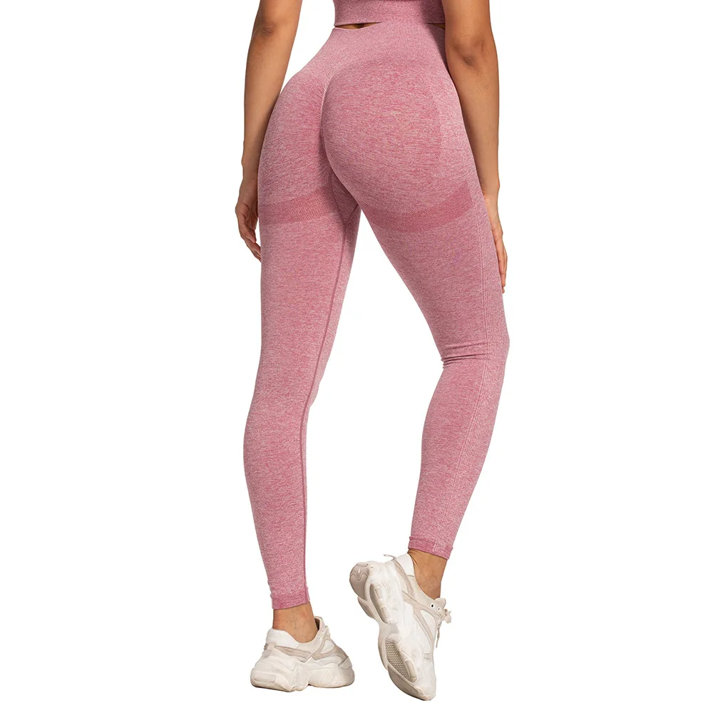 

High Waist Sport Yoga Pants For Women Fashion Knitted Seamless Leggings Sport Women Fitness Sweat Running Pants Women Leggins