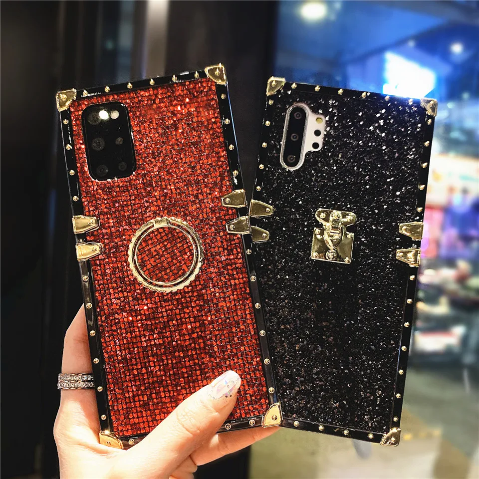 Musubo Luxury Brand Leather Case For Samsung Galaxy S22 Ultra S21 FE A71 A32 5G A12 A51 A70 Note 20 Ultra Funda Back Cover Coque cute samsung phone case
