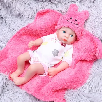 28cm Full Body SIlicone Reborn Babies Doll Twins Bath Toy Lifelike New born Princess Baby
