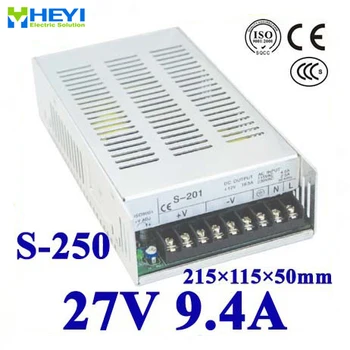 

single output switching power supply 27V 9.4A 100~120V/200~240V AC input LED power supply 250W 27V transformer
