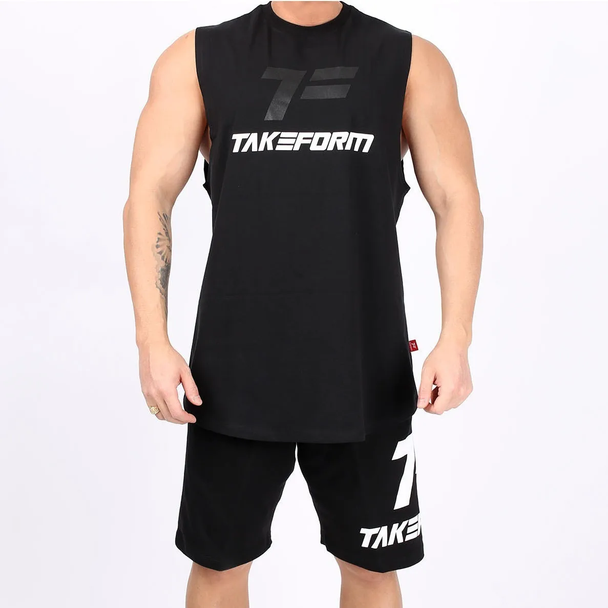 

Muscle Brother Fitness Vest Tights Men's Training Suit Sports Quick-Dry Sleeveless Loose Tops Summer Basketball
