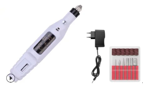 white eu plug Высокое качество, электрический сверлильный станок для ногтей, фрезы, маникюрные наконечники, лак для маникюра, педикюра, электрическая дрель для ногтей, пилка, оборудование - Цвет: white eu plug