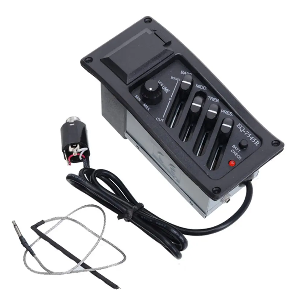 

Acoutic Guitar EQ Piezo Pickup Preamp Unit Acoustic Guitar EQ-7545R Curve Pickup Beat Guitar Parts Accessories