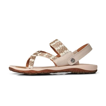 

sandles casual outdoor in slippers comfort for leather hollow mountain flat on strap walking sandalhas summer breathable mens s