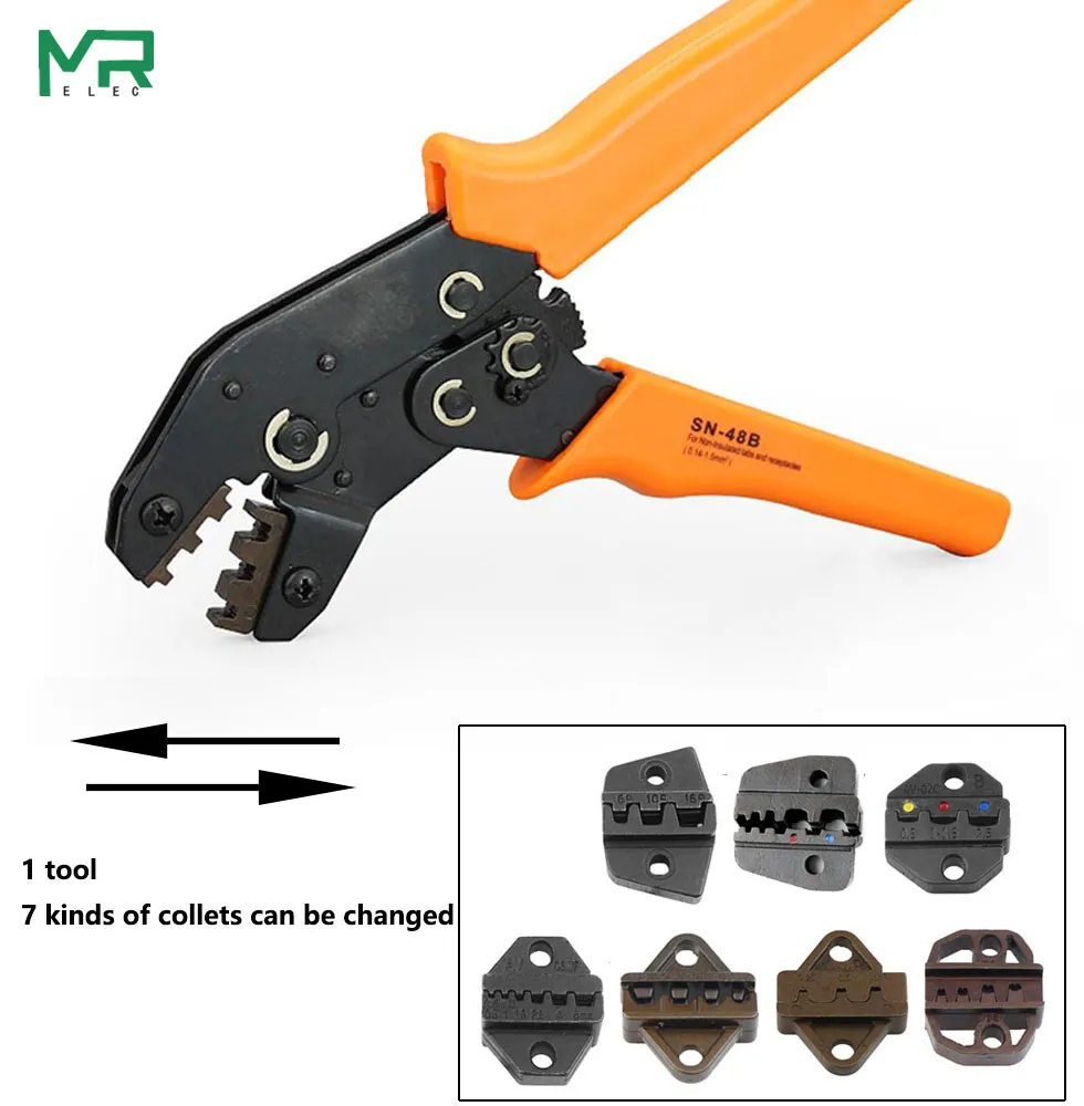 SN Series 8 kinds of collets European bare terminal 28B/48B/02C /06 / 16WF/06WF 2.8 4.8 6.30 Tool parts modules one set jaws