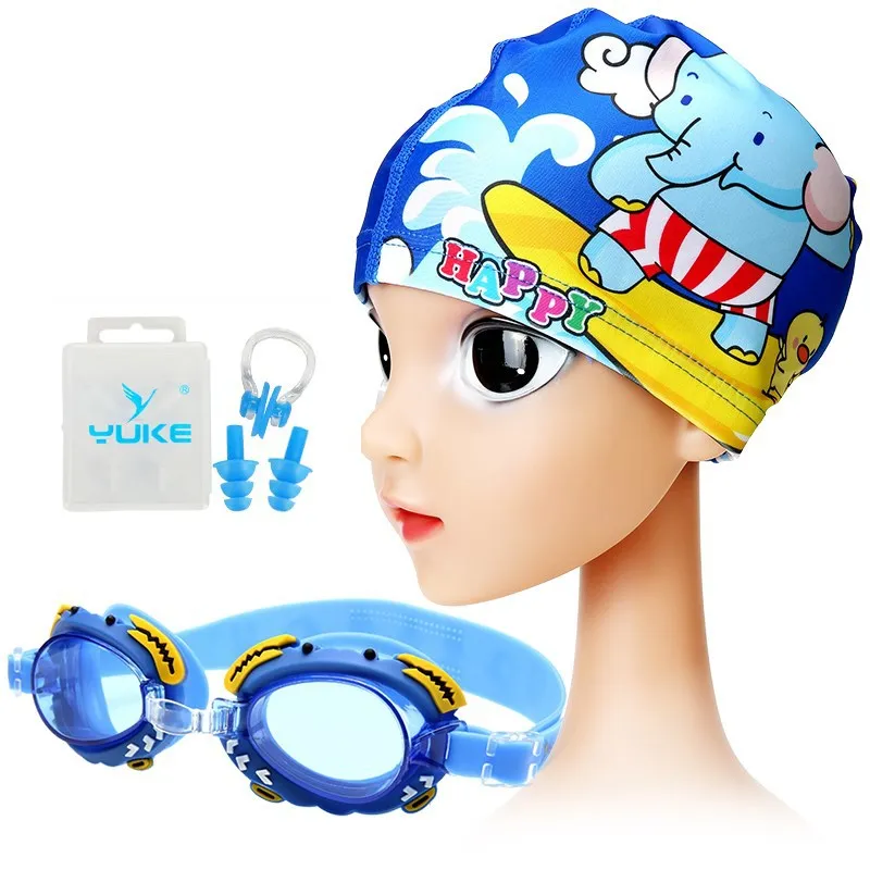 

CHILDREN'S Swimming Goggles BOY'S Girls Goggle And Swimming Cap Outfit Big Boy Baby High-definition Anti-fog Waterproof Swimming