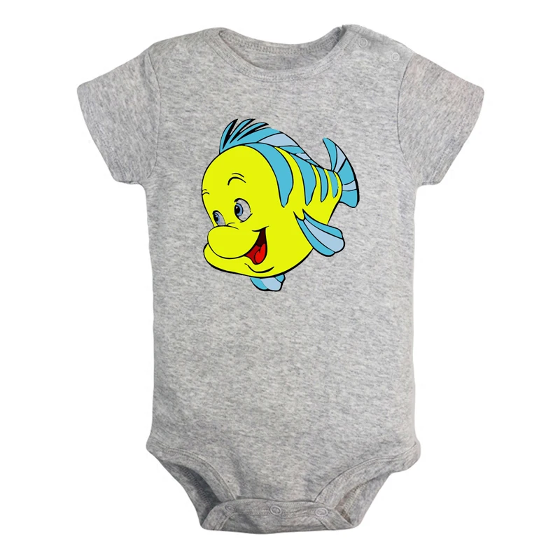 Cute Mermaid Be Different Baby Boys Girls Jumpsuits Short Sleeve Romper Bodysuit Bodysuit Jumpsuit Outfits Gray