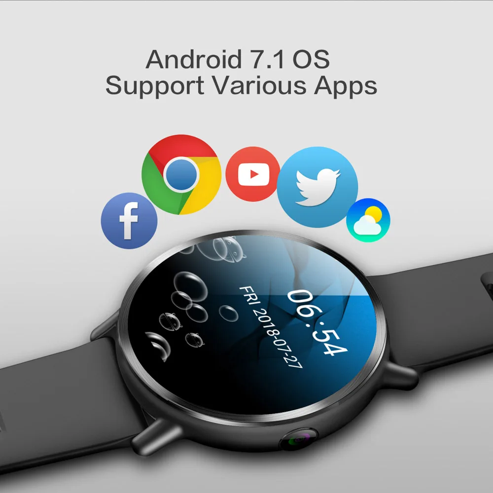 US $136.50 DM19 Smart Watch Men 4G IP67 Andriod 71 80MP Camera MTK6739 Quad Core 16GB Rom Waterproof Smartwatch Fitness Tracker Wifi GPS