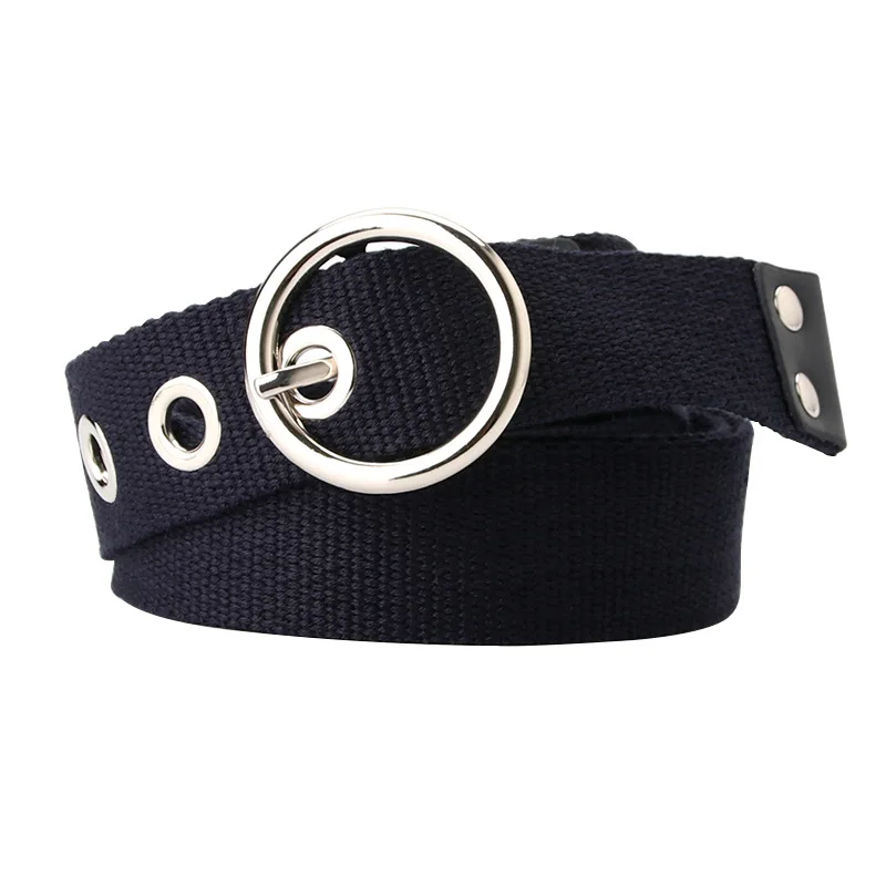 

Punk Better Sense Canvas Air Hole Belt Waistband Ladies Belt Personality Hollow Corns Decoration Clothing Culottes