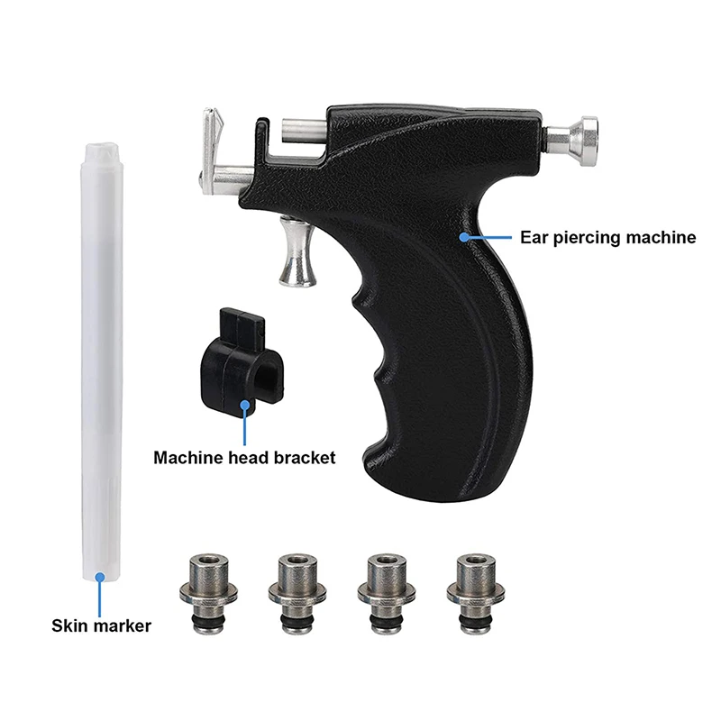 Ear Piercing Tool Professional Ear Piercing Gun Tools with Ear Stud Earring Sterile Nose Navel Helix Piercing Tool Set Body Jewelry Machine Kit