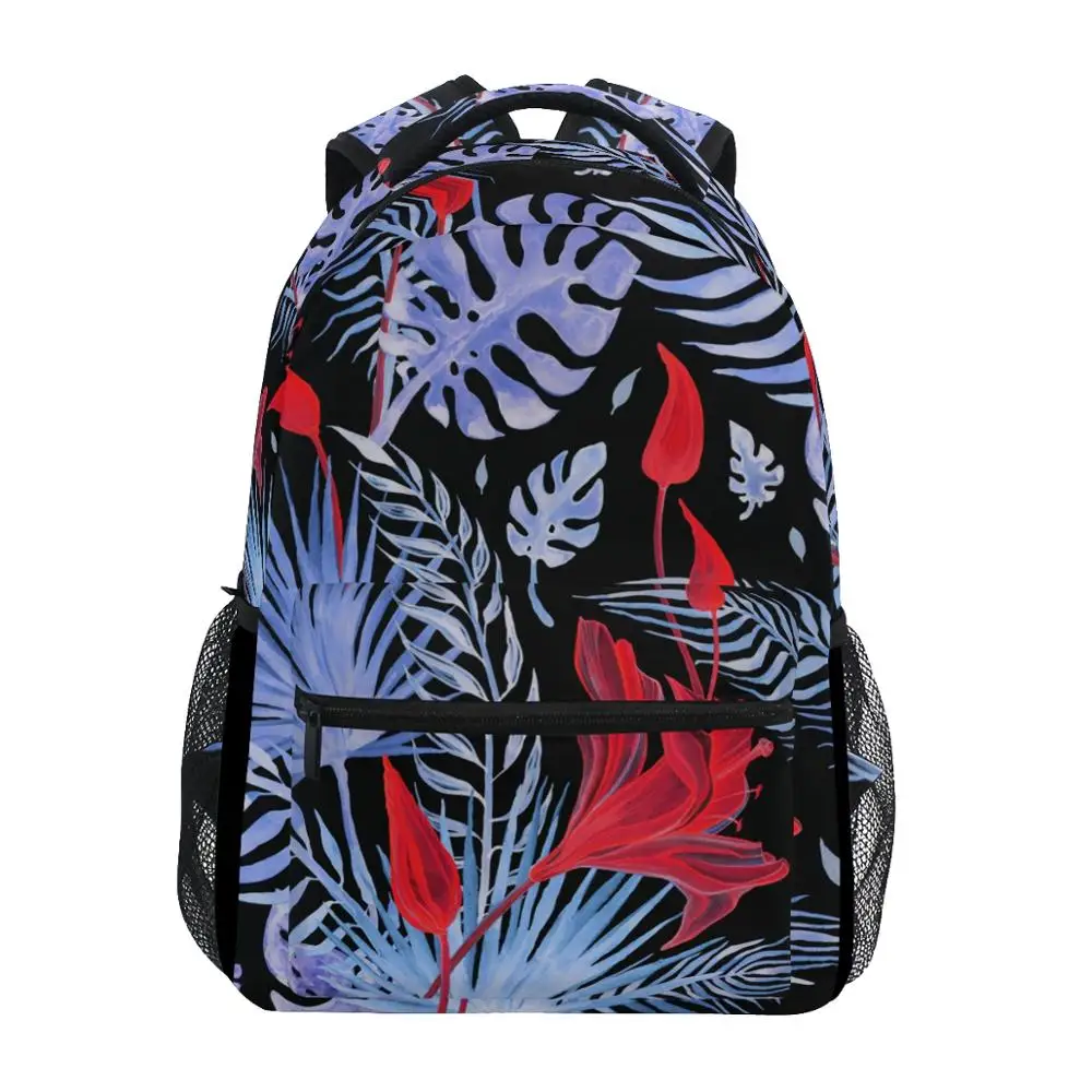 

ALAZA Backpacks School Travel women bagpack 39 s Bag notebook bags tropical leaves Big Capacity female Laptop weekend For male