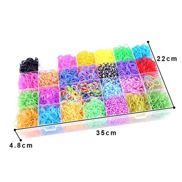 1800Pc Rubber Loom Bands DIY Baby Toys For Children Set Kid Lacing Bracelet  Rubber Bands Elastic Weave Girl Gifts - Price history & Review, AliExpress  Seller - Lets Make Handmade Store