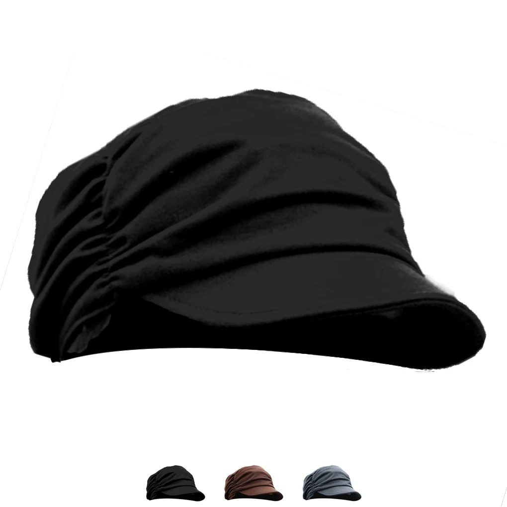 Женские остроконечные кепки с морщин стиль черные маленькие Железные украшения шляпы