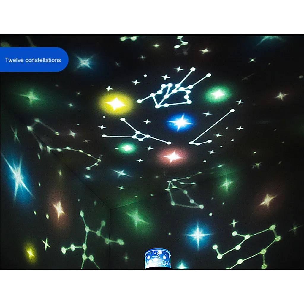 Проектор HAMBODER, ночной Светильник s, вращающийся на 360 градусов, Звездный проектор, Ночной светильник, лампа, романтический вращающийся светильник звездного неба