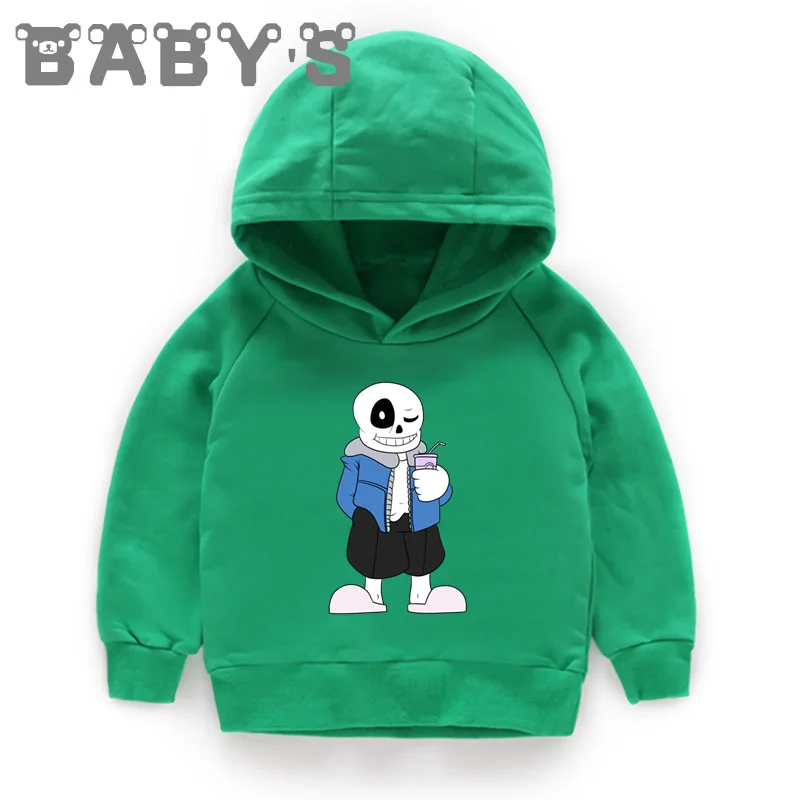 Детские толстовки с капюшоном; детские свитера с героями мультфильмов skull brother Undertale Sans; пуловер для малышей; топы для девочек и мальчиков; милая одежда; KMT2405
