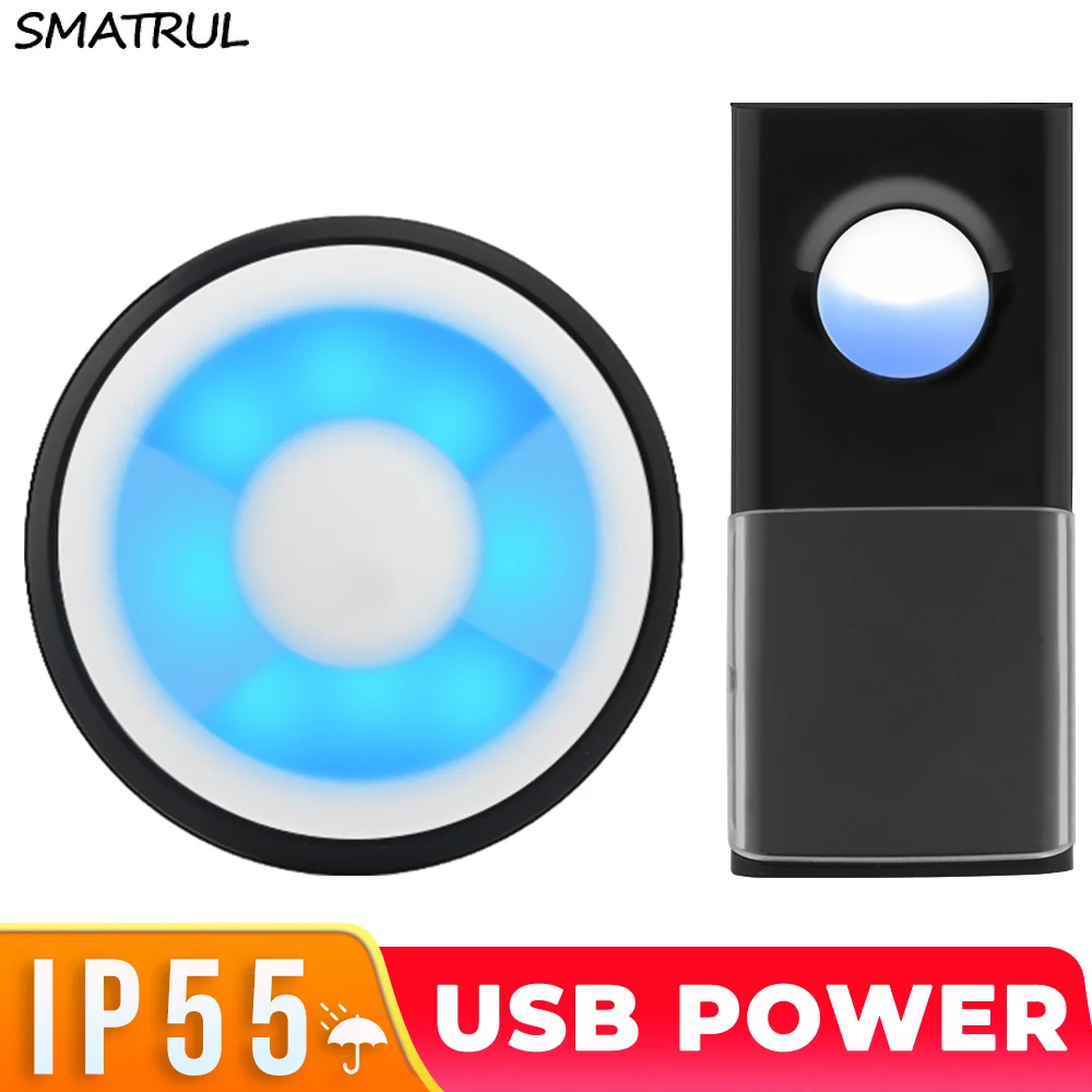 SAMTRUL USB Powered IP55 Waterproof Wireless Smart Doorbells Door Bell