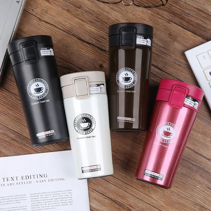 Hot Fashion 380ml Stainless Steel Coffee Mugs Insulated Water Bottle Tumbler  Thermos Cup Vacuum Flask Premium Travel Coffee Mug - AliExpress