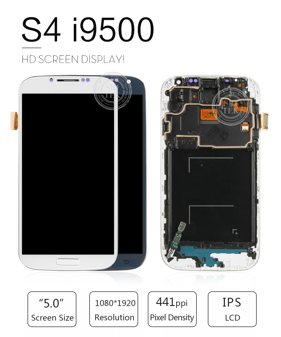 Ips для samsung Galaxy S4 I9500, ЖК-дисплей, сенсорный дигитайзер, сенсорное стекло в сборе с рамкой для Galaxy S4 GT-i9505 i9505