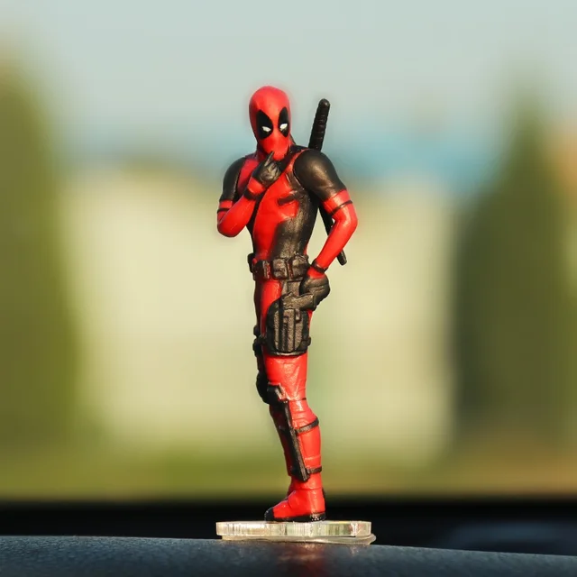 Disney Anime Car Interior Decoration Mini Figure Deadpool Center Console Rearview Mirror Decoration For Car Products Accessories as picture