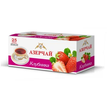 

Tea azerochai "strawberry", Black baikhovy with taste of strawberry, 25 bags