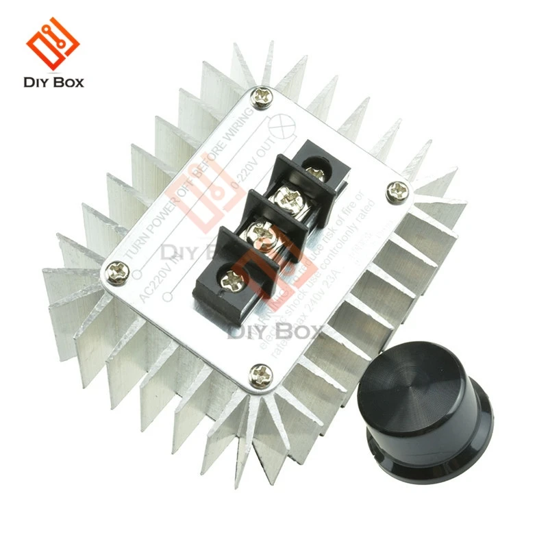 220V 5000W SCR Напряжение регулятор двигателя Скорость контроллер светильник